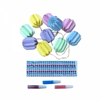 Ghirlanda LED decorabila, cu 10 lampioane, 160 cm, multicolor, RMS R03-0550